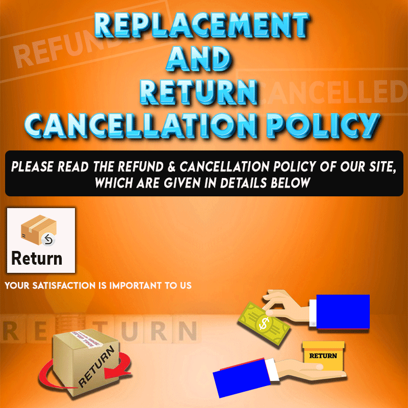 Replacement And return Cancellation Policy Desktop Banner