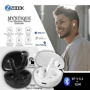Zoook Mystique Bluetooth True Wireless In Ear Earbuds With Mic