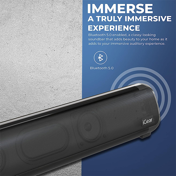 iGear Immerse Soundbar 20W Bluetooth Speaker With Heavy Bass