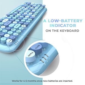 iGear KeyBee Retro Typewriter Inspired 2.4GHz Wireless Keyboard and Mouse Combo With USB Support