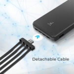 iGear Max10 10k mAh Capacity Power Bank With Detachable Universal Cable