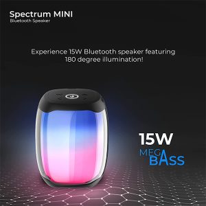 iGear Spectrum Mini Portable Bluetooth Speaker With 180 Degree LED Lights