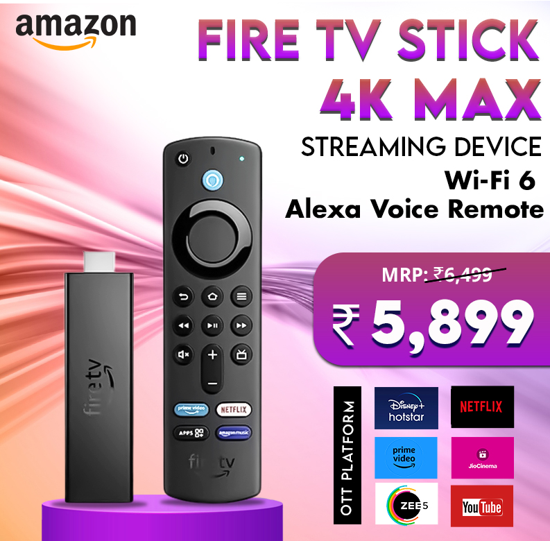 Amazon Fire TV Stick 4K Max streaming device Wi-Fi 6 Alexa Voice Remote