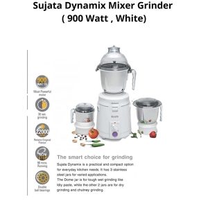 Sujata 900 Watts Dynamix DX Mixer Grinder With 3 Jars