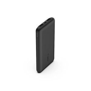 Belkin 10000 mAh Slim Power Bank with 1 USB-C and 2 USB-A Ports to Charge 3 Devices Simultaneously