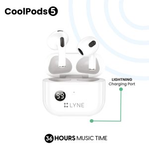 LYNE Coolpods 5 Wireless Earbuds with lPX4 Water Resistance