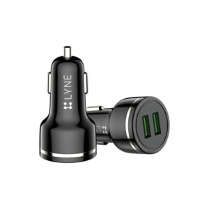 LYNE Piston 1 Dual USB Port, 3.4 Amp Output Car Charger with Micro USB Cable
