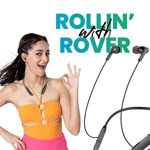 LYNE Rover 4 20 Hours Music Time Neckband with Mic & Fast Charging feature
