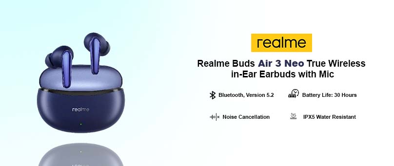 Realme Buds Air 3 Neo True Wireless in-Ear Earbuds with Mic
