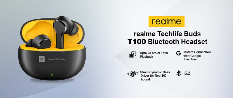 realme Techlife Buds T100 Bluetooth Headset