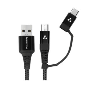 Ambrane 1 Meter 2 in 1 Cable