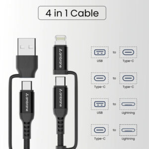 Ambrane 1.5 Meter 4-In-1 Braided Cable