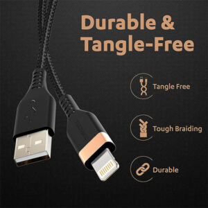 Duracell USB Lightning Apple Certified (MFI) Braided Sync & Charge Cable