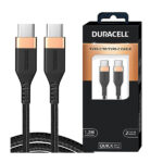 Duracell USB Type C To Type C 5A (100W) Braided Sync & Fast Charging Cable