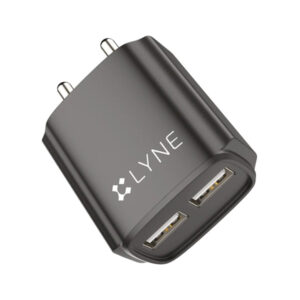 LYNE by U&I Chamber 3 3A Output, Dual USB Port with Cable