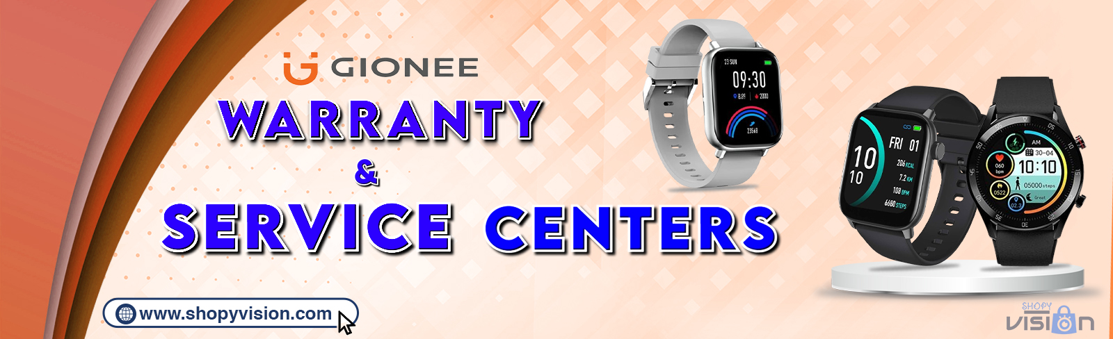 Gionee Warranty & Service center In india Desktop Banner