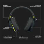 Logitech G435 Light Speed and Lightweight Gaming Bluetooth Wireless Over Ear Headphones