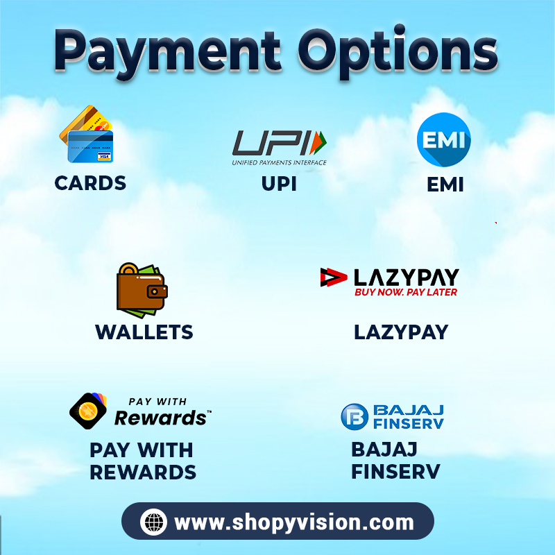 OR Pay by link: https://rzp.io/l/F3EgMEzgN (Also Check COD Policy - https://www.shopyvision.com/cod-policy/)