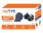 myTVS HO-3 Diamond Blue Trumpet Twin Tone Horn 3