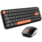 Ambrane KeyPop Combo of Wireless Keyboard with Mouse Retro Typewriter