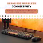 Ambrane KeyPop Combo of Wireless Keyboard with Mouse Retro Typewriter