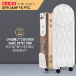 USHA 3609FS PTC 2000-Watt Oil Filled Radiator