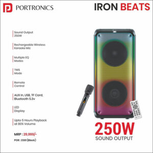 Portronics Iron beats 250wt Party speaker