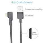 Portronics Konnect L 1.2M 3A 8 Pin USB Cable