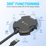 Portronics Mport 4C USB Hub 1.2 Metre Long Cable