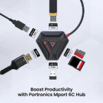 Portronics Mport 6C USB C Hub (6-in-1) Multiport Adapter