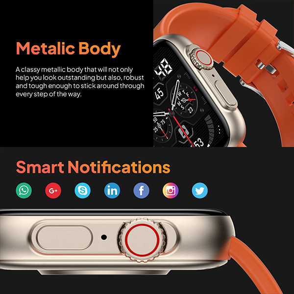 Fire-Boltt Gladiator 1.96" Biggest Display Smart Watch with Bluetooth Calling