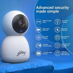 Godrej Security Solutions EVE PRO panTilt Smart WiFi Security Camera