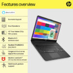 HP Laptop 15s, Intel Core i3-1115G4, 15.6 inch(39.6cm) HD Laptop