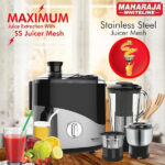 Maharaja Whiteline Plastic Odacio Plus 550-Watt Juicer Mixer Grinder