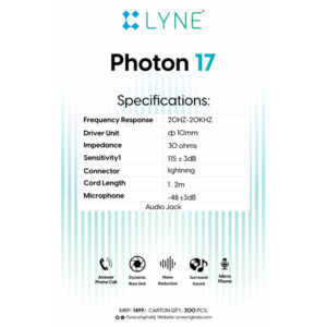lyne photon 17 wired earphone 1