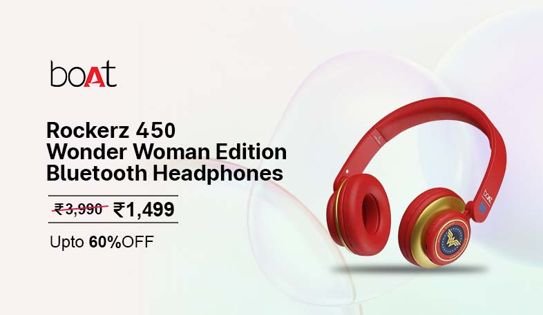 boAt Rockerz 450 Wonder Woman Edition Bluetooth Headphones