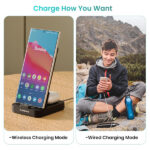 Ambrane Aerosync Quad Wireless 4 in 1 Power Bank with Mobile Stand