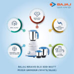 Bajaj Bravo Dlx 500-Watt Mixer Grinder