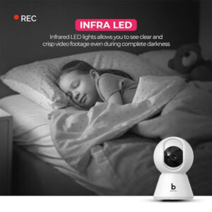 Beetel CC3 360° 3MP Full HD Smart Wi-Fi CCTV Home Security Camera with Night Vision