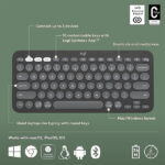 Logitech Pebble Keys 2 K380s Multi-Device Bluetooth Wireless Keyboard