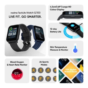 Realme TechLife Watch SZ100 1.69'' HD Display Smartwatch