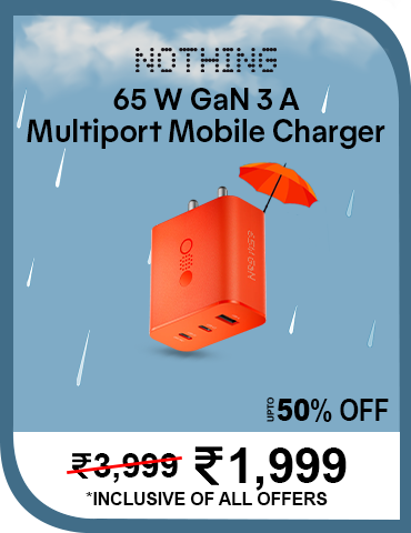 Nothing 65 W GaN 3 A Multiport Mobile Charger