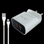Ubon CH504 Power Adapter 2.6A with Type-C Charging Data Cable