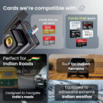 Boult Cruisecam X3 Car DashCam with 2K + 4MP Front & 1080p + 2MP Rear HD Recording