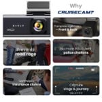 Boult Cruisecam X3 Car DashCam with 2K + 4MP Front & 1080p + 2MP Rear HD Recording