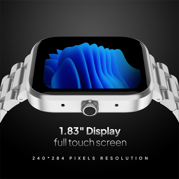 Fire-Boltt Encore Stainless Steel Smart Watch with 1.83” Full Touch Screen Display