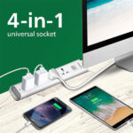 Philips CHP2442W Power Strips with 4 Universal Socket - 1.4M