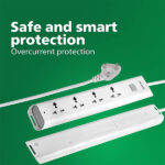 Philips CHP2442W Power Strips with 4 Universal Socket - 1.4M