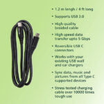 Philips DLC5204C/00 USB-C to USB-C Cable - 1.2M