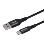 Philips DLC5206A/00 USB A to USB-C Braided Charging Cable - 2M